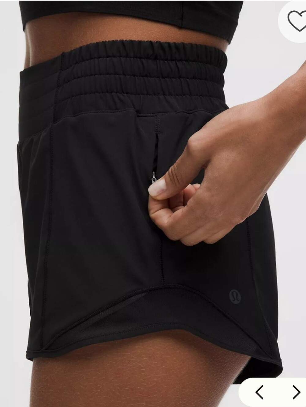 Lululemon Black Hotty Hot Athletic Shorts, Size 0 - Picture 4 of 6